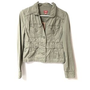 Women's Light grayish Olive Green Military style Jacket, Sz S